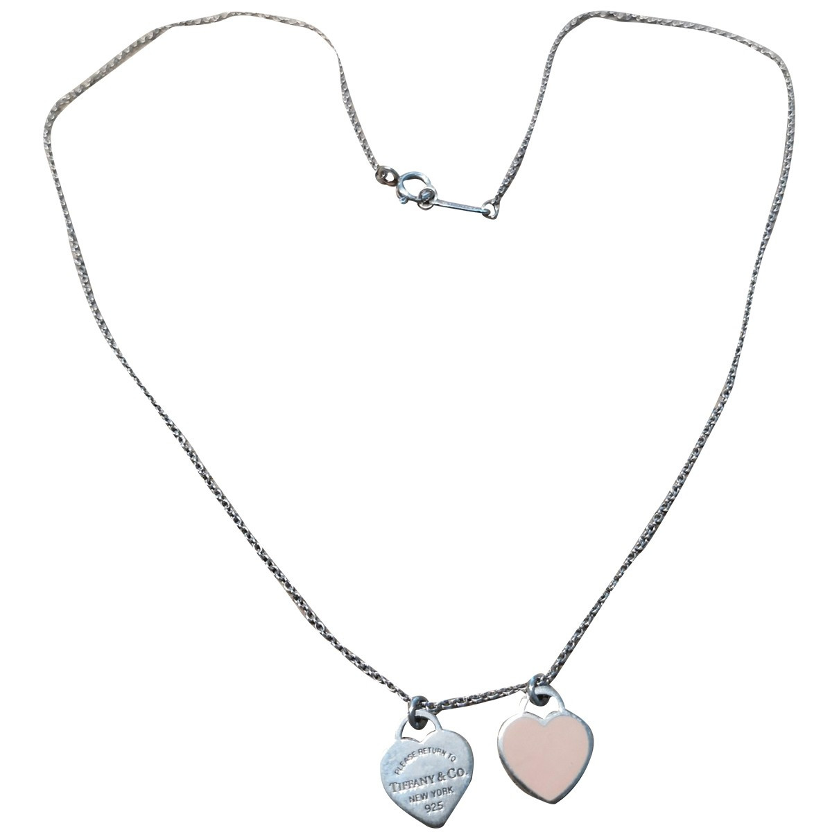 Tiffany & Co Return to Tiffany Pink Silver Long necklace for Women | Vestiaire Collective (Global)