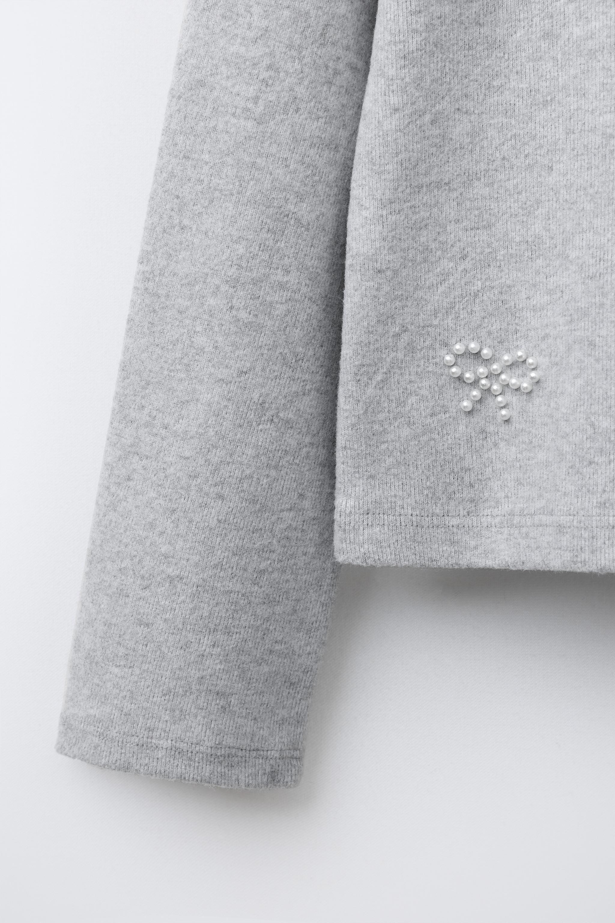 SOFT TOUCH PEARL BOW T-SHIRT | Zara US