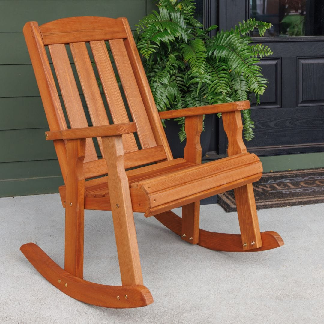 Amish Casual Heavy Duty 600 Lb Mission Treated Rocking Chair | The Porch Swing Company