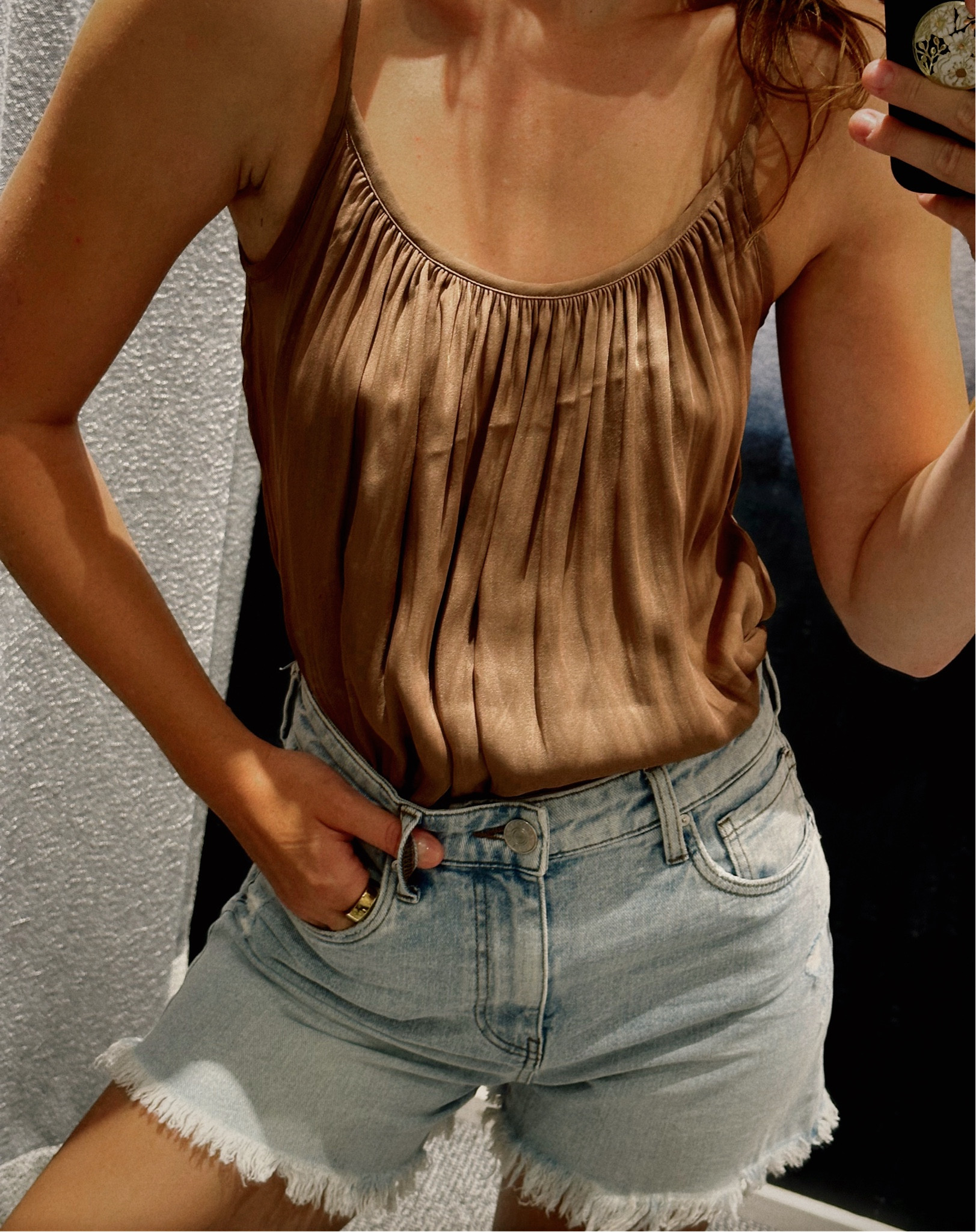 Silk cami and denim shorts - my fave travel combo. Old camisole, linked some of my faves from CAMI NYC & some budget-friendly washable silk options too.

Wearing size S / 26

Silk camisole, satin camisole, washable silk, denim shorts, distressed denim, light wash denimm

#LTKStyleTip #LTKFindsUnder100 #LTKTravel