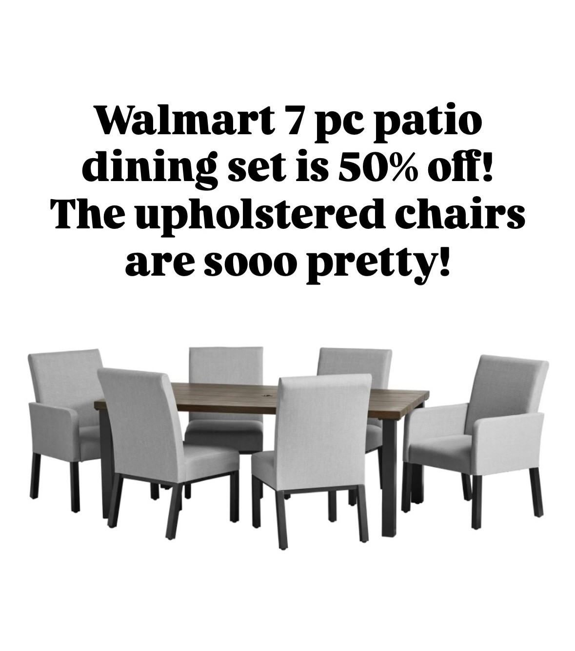 Walmart patio dining set with upholstered chairs is now 50% off!

#LTKSaleAlert #LTKSeasonal #LTKHome