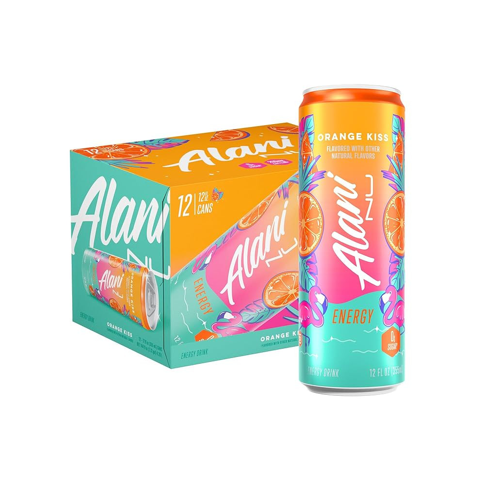 Alani Nu ORANGE KISS, Sugar Free, Low Calorie Energy Drinks, 200mg Caffeine, Biotin, B Vitamins, ... | Amazon (US)
