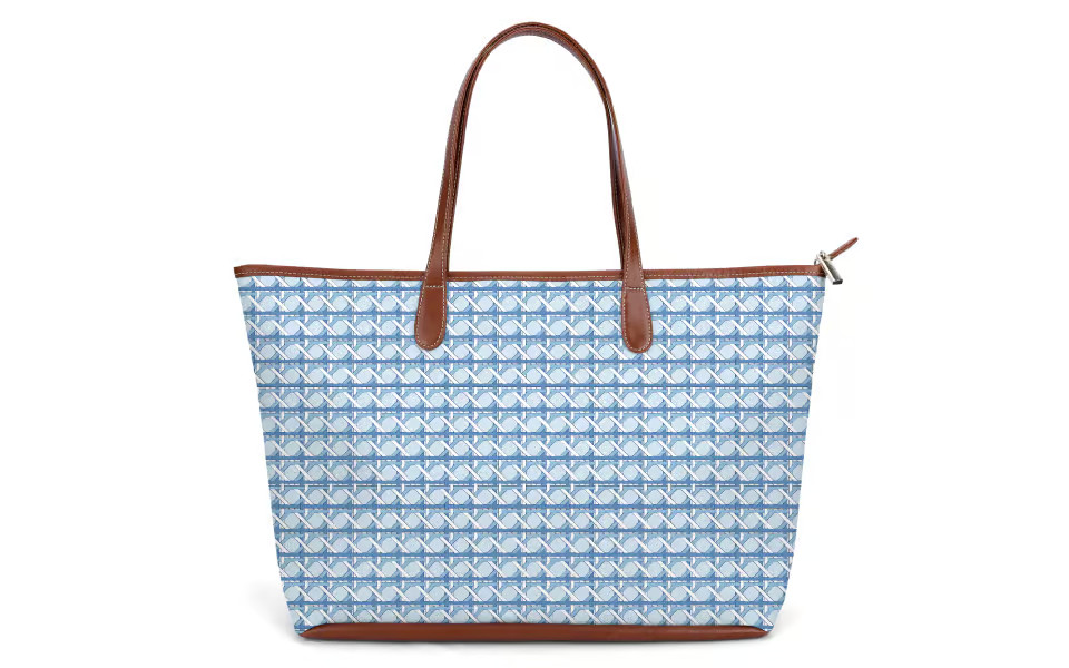 ST. ANNE ZIPPERED TOTE BAG - PRINTED MONOGRAM | Barrington Gifts