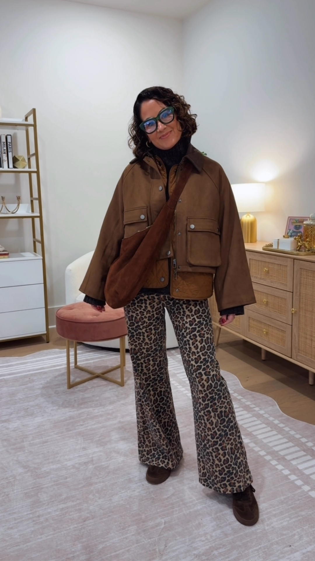 Comfortable winter outfit idea - I love a leopard print jean to add some fun to your outfit! Mine are almost sold out but linked similar options, I love this jacket that has a removable vest so a two-for-one! 

#LTKdayinmylife #LTKgrwm #LTKOver40