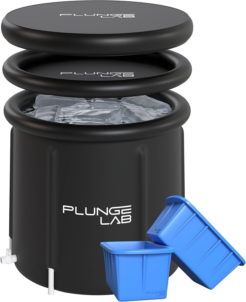 Plunge Lab Cold Plunge Tub XL with 2-Pack Ice Block Molds, Portable Ice Bath Tub for Athletes, In... | Amazon (US)