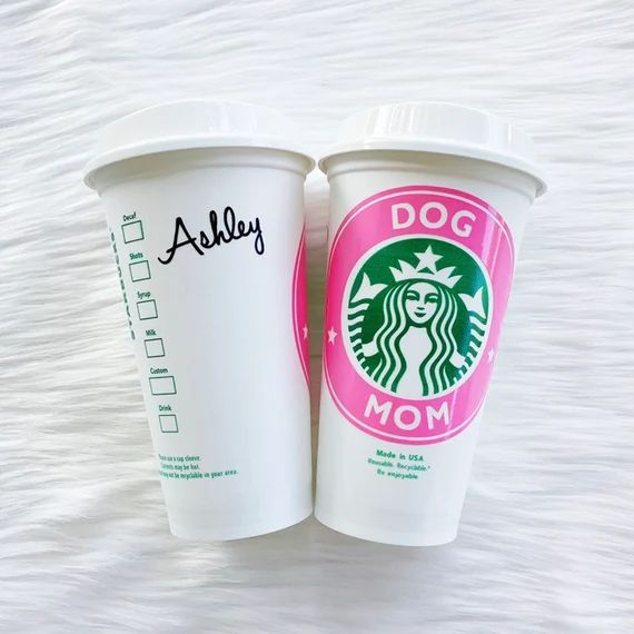 Dog Mom Starbucks Cups, Fur Mama, Cat Mom, Best Friend Gift, Gift for Her, Valentine's Day Person... | Etsy (US)