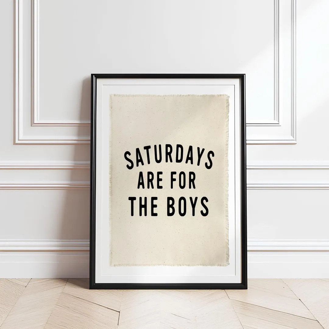 Saturdays Are for the Boys Canvas Banner: Boy's Room Decor - Etsy | Etsy (US)