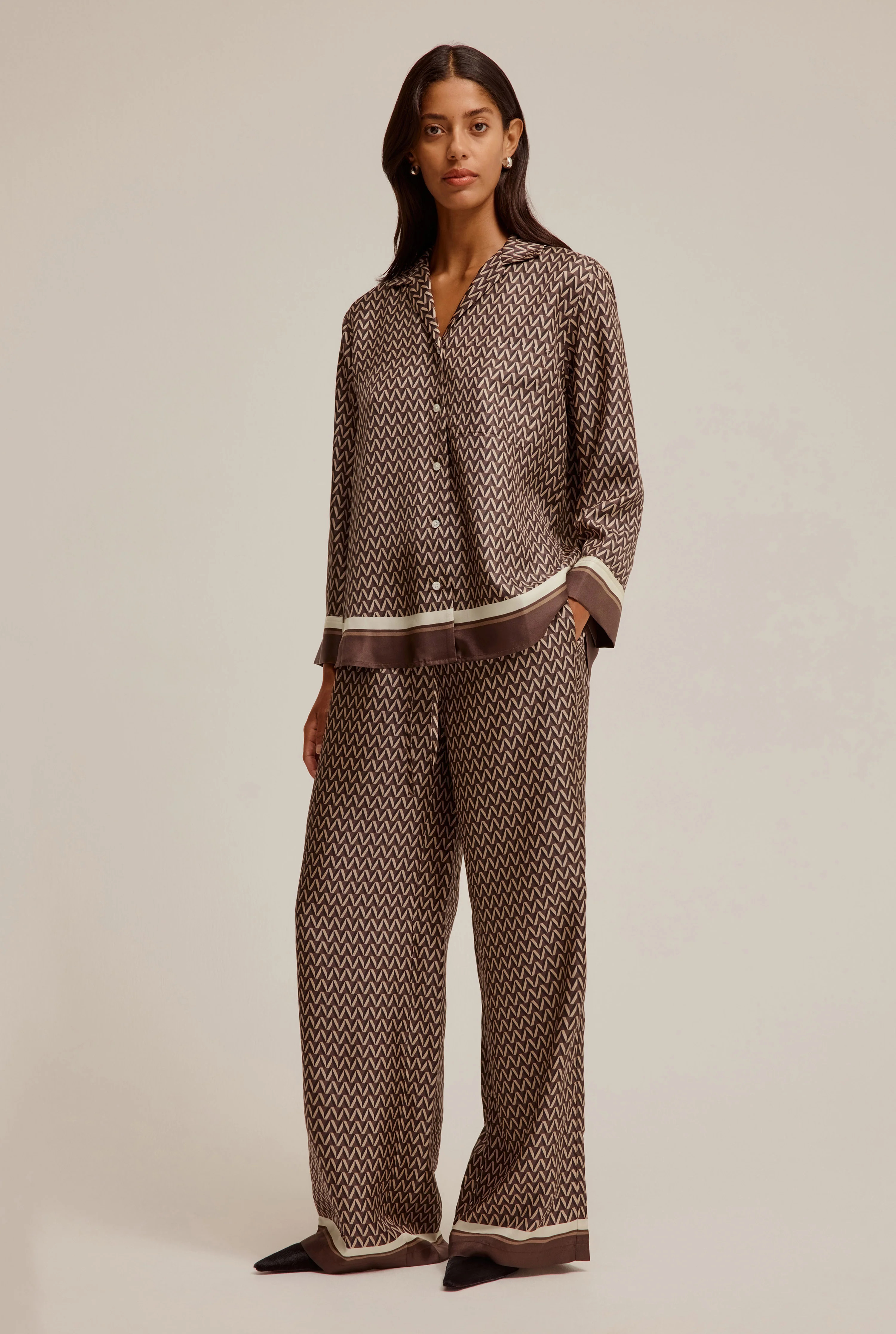 Long Sleeve Silk Shirt | Venroy AU