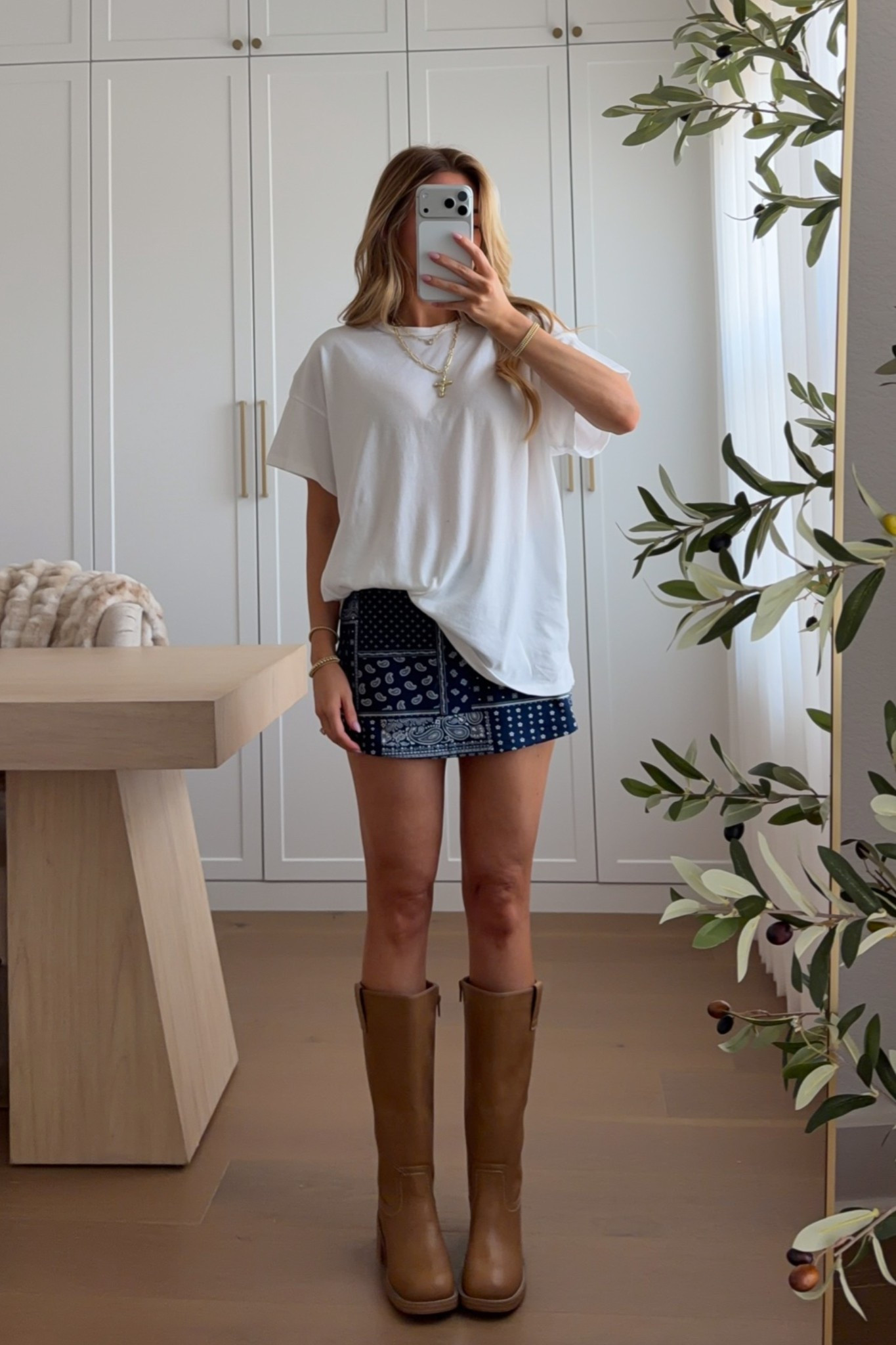 tee: medium // skort: small — loving this transitional look, all from target! skirt has built in shorts.