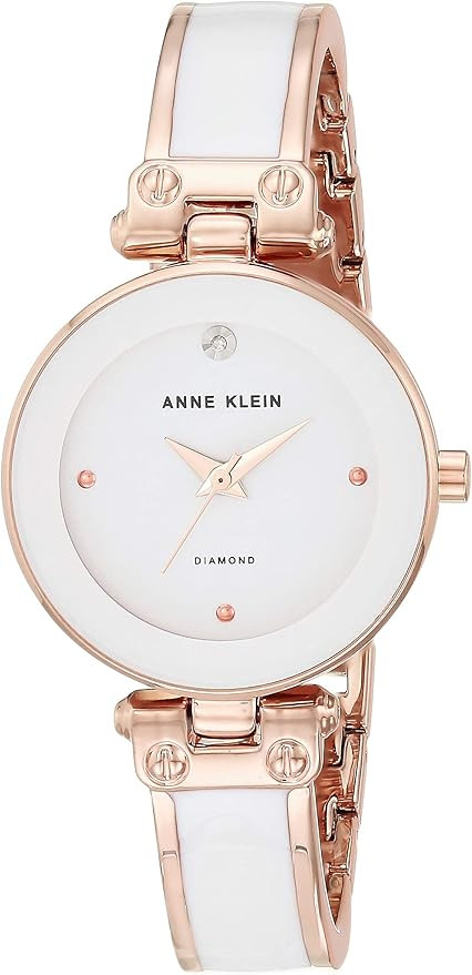 Anne Klein Women's Genuine Diamond Dial Bangle Watch | Amazon (US)