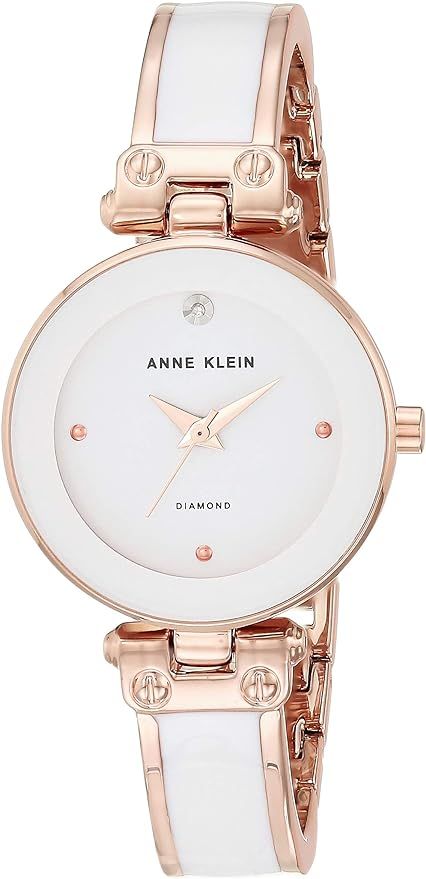 Anne Klein Women's Genuine Diamond Dial Bangle Watch | Amazon (US)