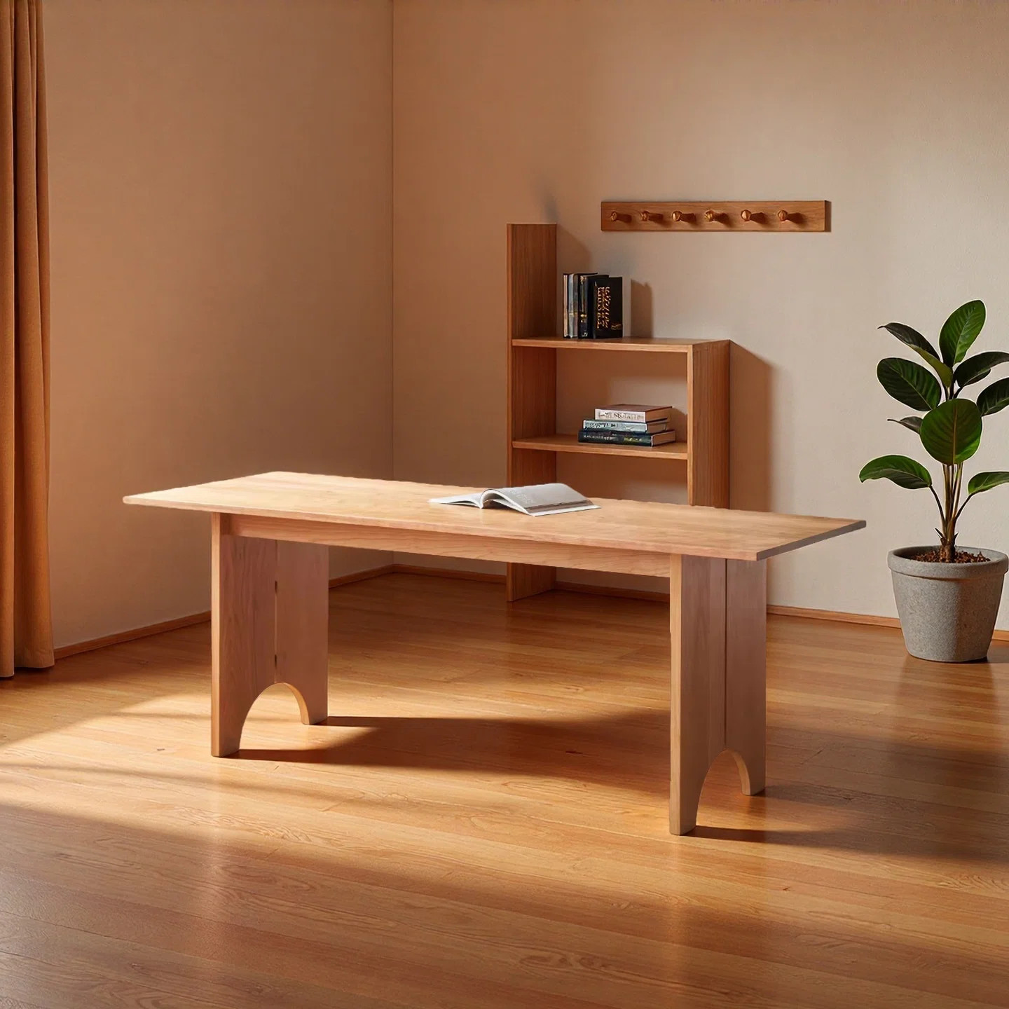 Solid Wood Mid-Century Modern Desk | Wayfair North America