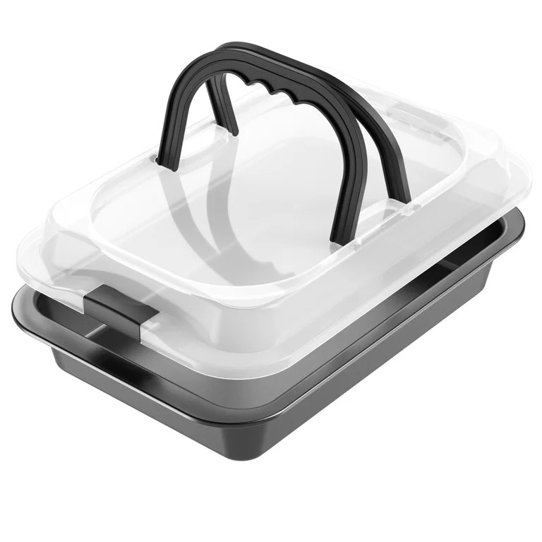 GPED Non-Stick Baking Pan with Lid and Handle, 10 x 15 Inch Non-Stick Rectangular Cake Pan with W... | Walmart (US)