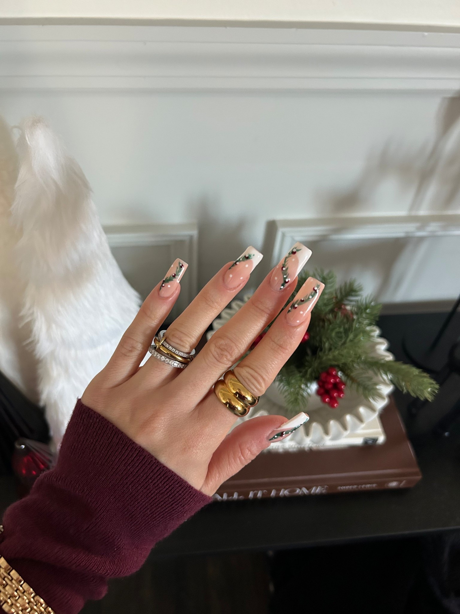 First set of Christmas nail designs for this month I went with a gorgeous French tip with mistletoe ✨

#LTKselfcare #LTKSeasonal #LTKBeauty