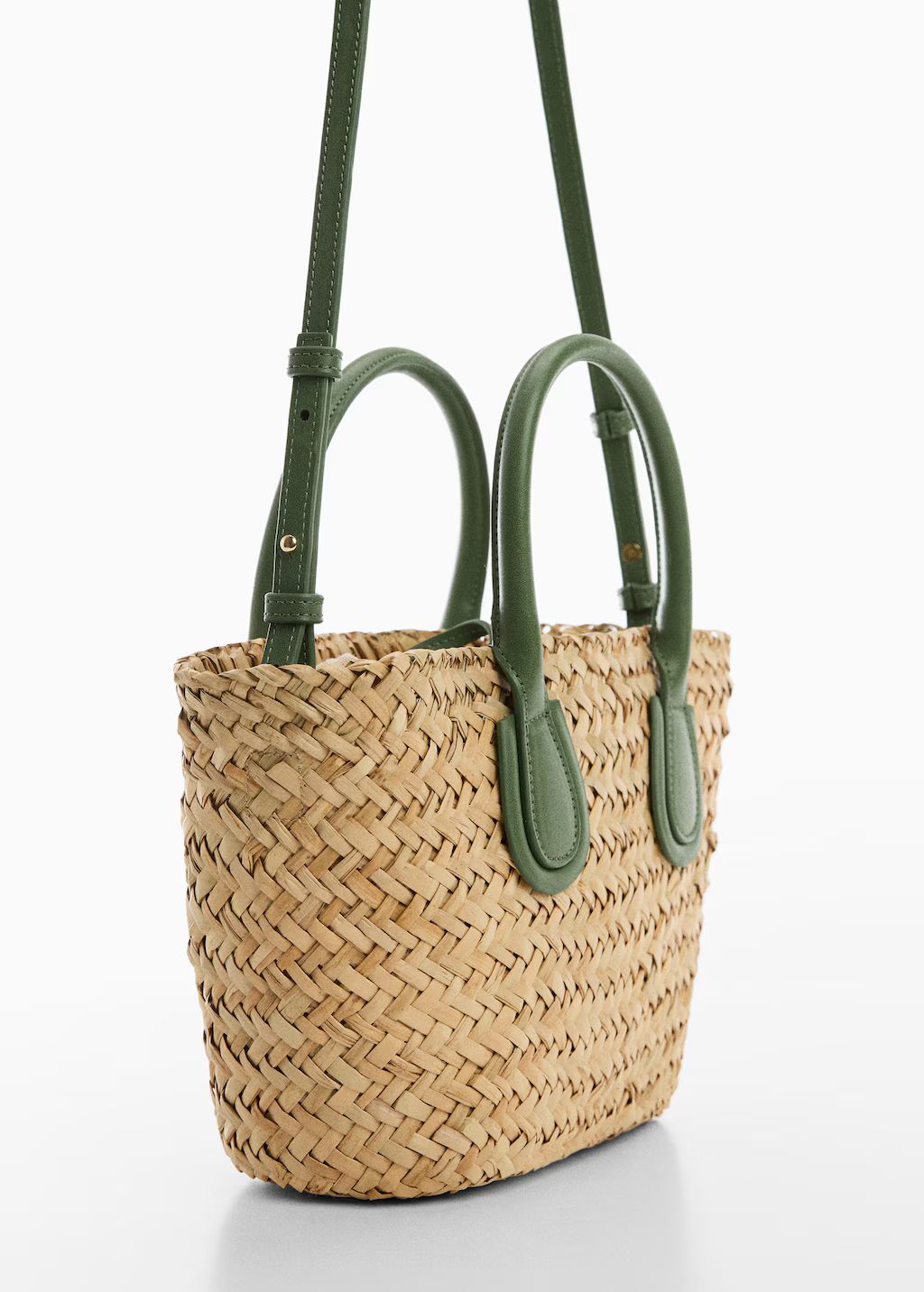 Natural fibre carrycot bag -  Women | Mango United Kingdom | MANGO (UK)