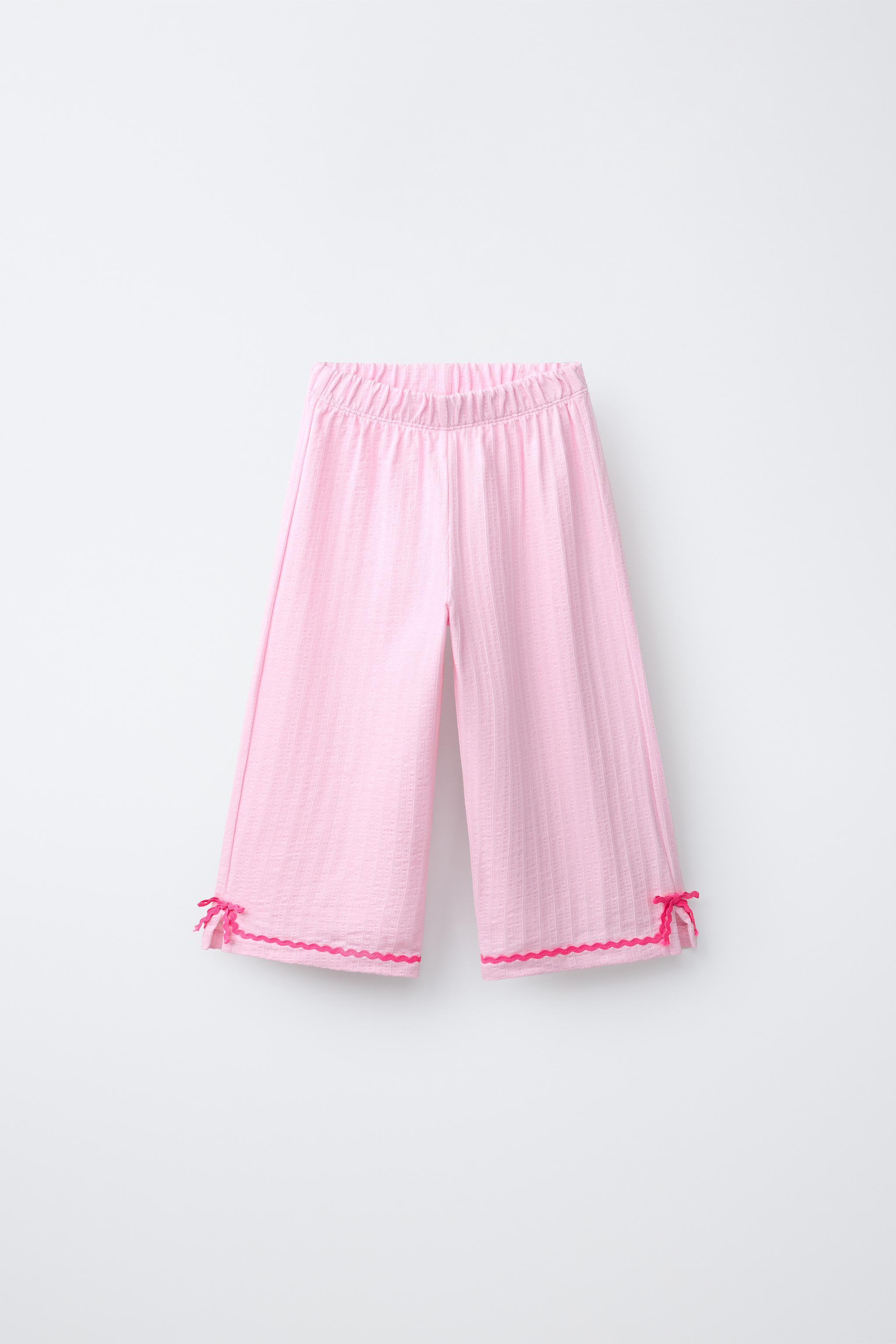 CONTRASTING RIPPLE TEXTURE CULOTTES | Zara US
