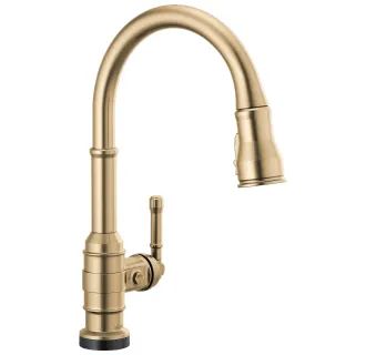 Delta 9190T-CZ-DST Champagne Bronze Broderick 1.8 GPM Single Hole Pull Down Kitchen Faucet with T... | Build.com, Inc.