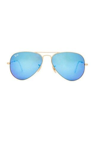 Ray-Ban Aviator Flash in Blue Flash from Revolve.com | Revolve Clothing (Global)