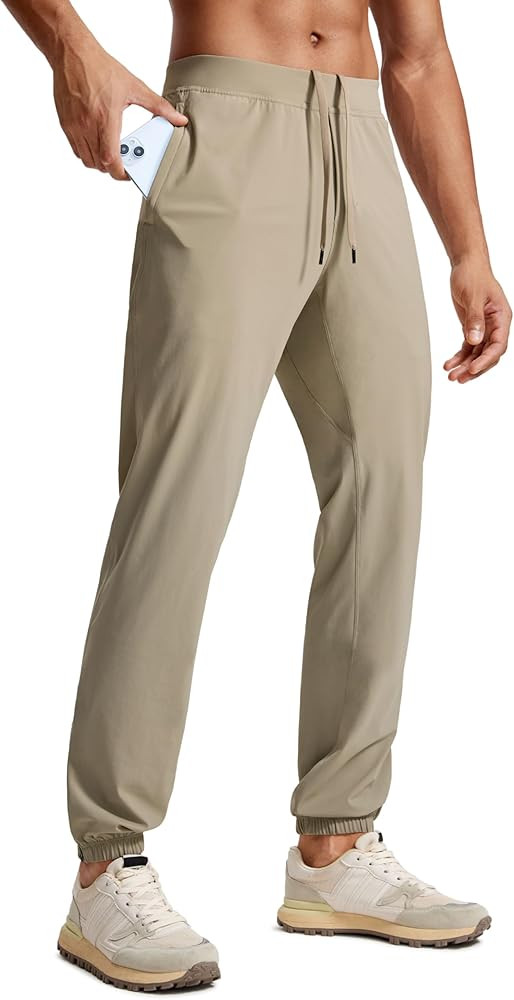 CRZ YOGA Athletic Joggers for Men - 29"/31" Lightweight Running Training Pants with Zip Pockets a... | Amazon (US)