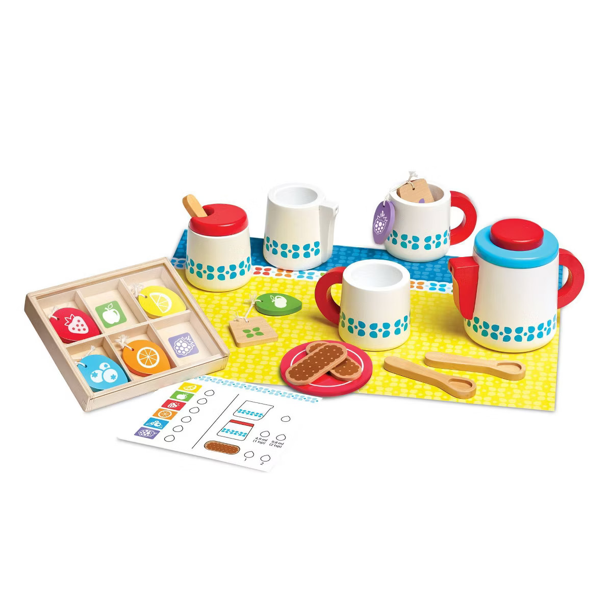 Melissa & Doug  22-Piece Steep and Serve Wooden Tea Set - Play Food and Kitchen Accessories | Target