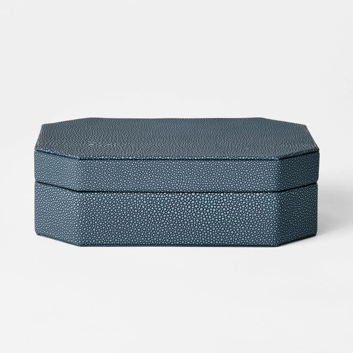 Small Faux Shagreen Box Blue - Threshold™ designed with Studio McGee | Target