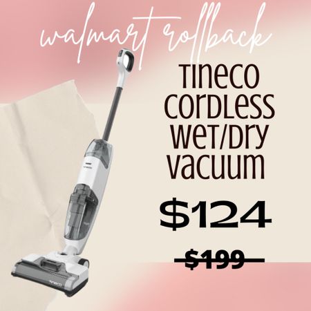 mega deals over at walmart! $124 tineco wet dry vacuum! 
i’ve seen this vacuum all over tiktok! 
everyone is raving about it and it’s on sale right now! 
#walmart #salealert #tineco #vacuum #wetdry #floor #home

#LTKsalealert #LTKhome #LTKSeasonal