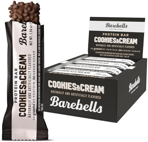 Barebells Protein Bars Cookies & Cream - 12 Count, 20g High Protein Treats - Chocolate Nutrition ... | Amazon (US)