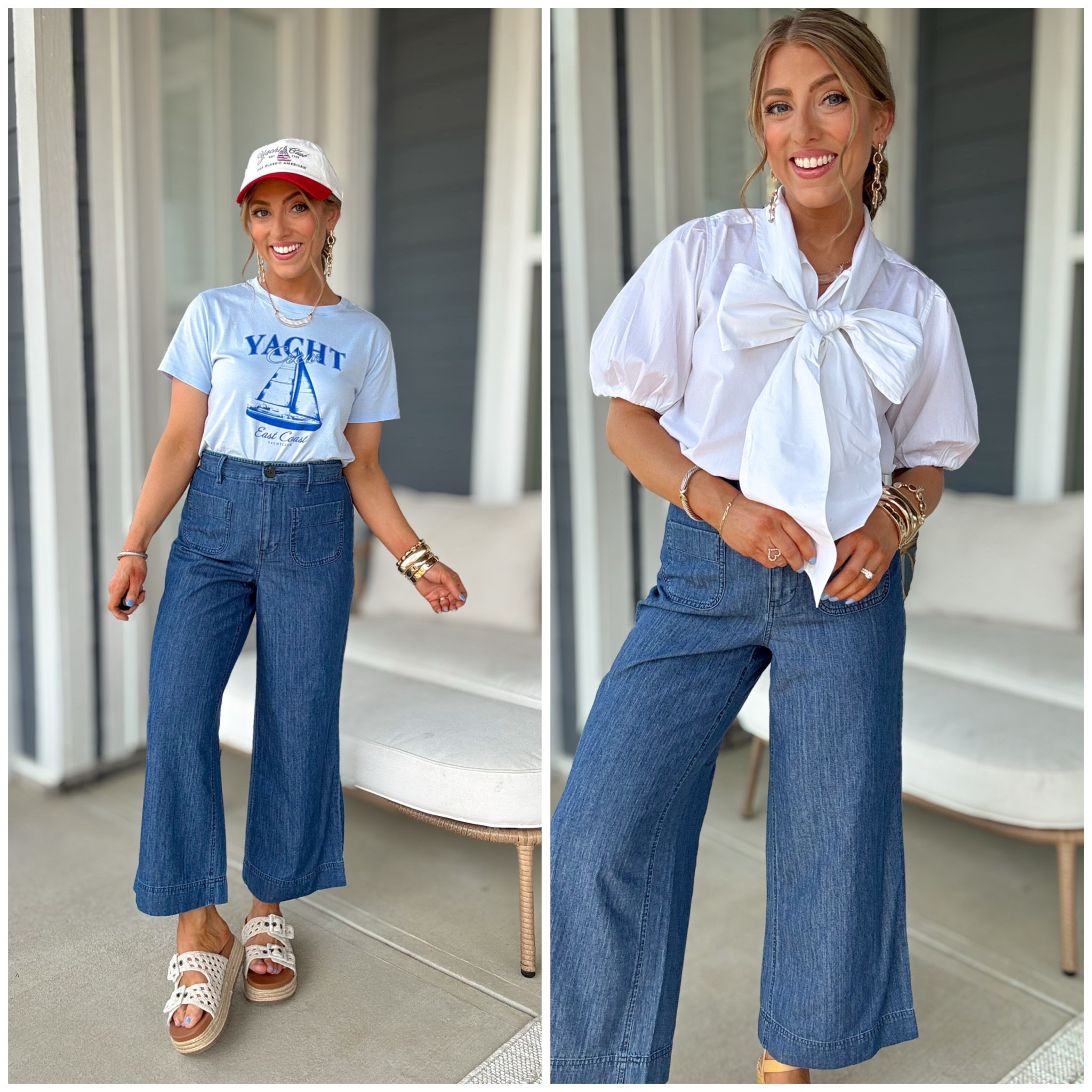 These viral Walmart chambray pants are BACK IN STOCK and just as good as I remembered 😍 The fit is so flattering with the wide leg silhouette, lightweight denim feel, and the perfect cropped length for petites! I’m 5’2 and love how easy they are to style casually with a graphic tee and sandals or dress up with this adorable bow blouse 🎀

Both tops are Walmart finds too and giving coastal boutique vibes for a fraction of the price 👏🏼 These are the kind of versatile summer pants you’ll wear nonstop for vacations, brunch, errands, and everyday mom style. Runs true to size!

✨ Head to toe Walmart
✨ Lightweight chambray feel
✨ Wide leg cropped fit
✨ Easy to dress up or down
✨ Perfect petite-friendly length

#WalmartFashion #WalmartFinds #WalmartStyle #ChambrayPants #WideLegPants #SummerStyle #AffordableFashion #CoastalStyle #EverydayStyle #MomStyle #PetiteFashion #CasualChic #BoutiqueStyle #SummerOutfits #OOTD #WalmartOutfit #GraphicTeeStyle #BowTop #FashionFinds #AffordableStyle

#LTKootd #LTKPetite