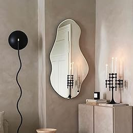 Irregular Body Mirror Wall Decor, Asymmetrical Wall Mirror for Living Room Bathroom Entryway, Mod... | Amazon (US)