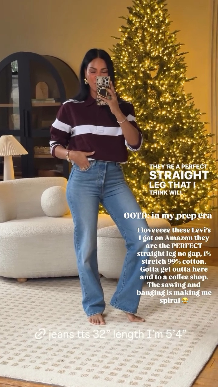 Loving these jeans from Amazon! Levi’s and the perfect straight leg. True to size I’m 5’4” wearing the 32” length. The other items I Linked what is in stock and similar if possible! 

#LTKFindsUnder100