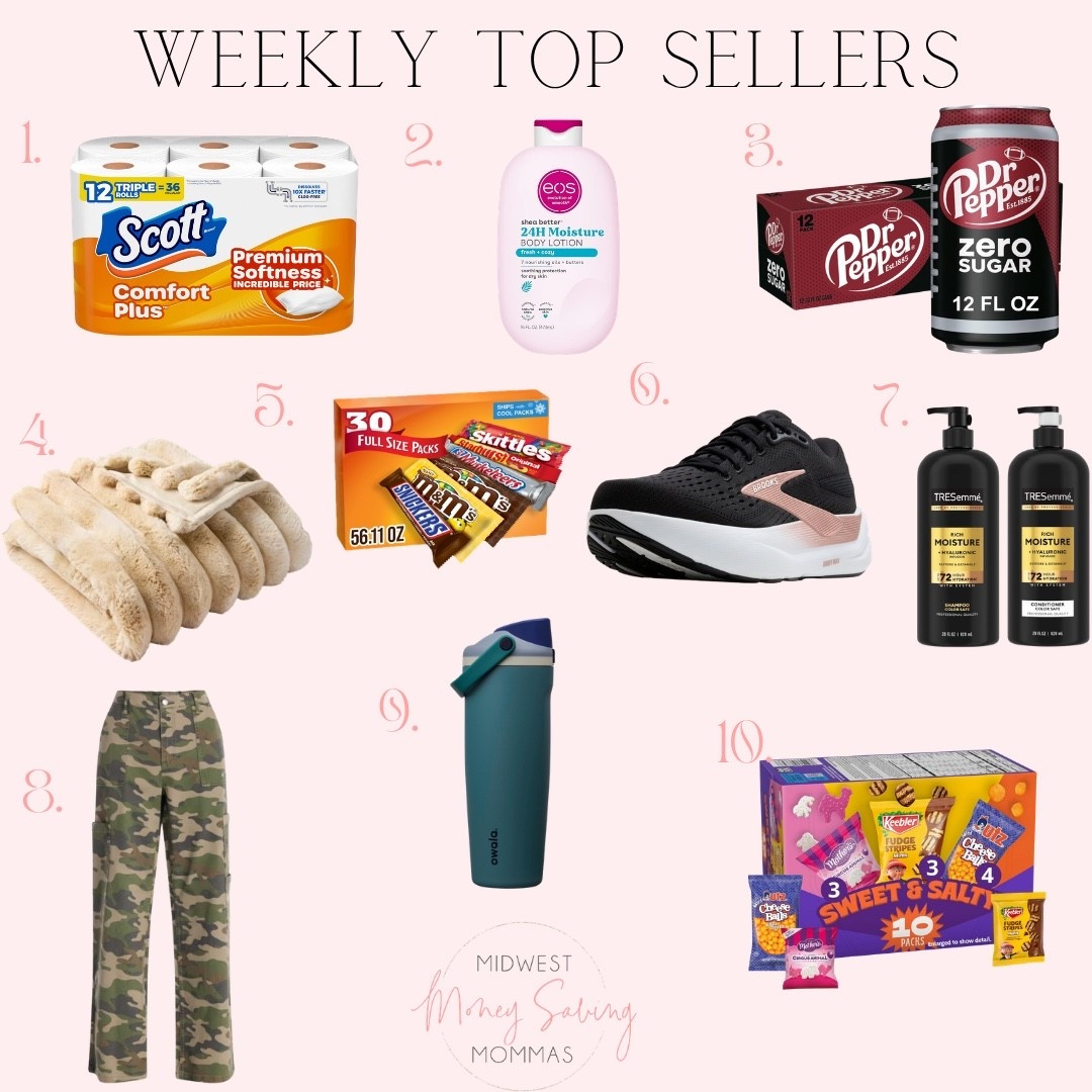 Weekly top sellers

 Best sellers toilet paper lotion Dr Pepper throw blanket fall decor camo pants sneakers owala water bottle snacks shampoo conditioner

#LTKmomlife #LTKBeauty #LTKSaleAlert
