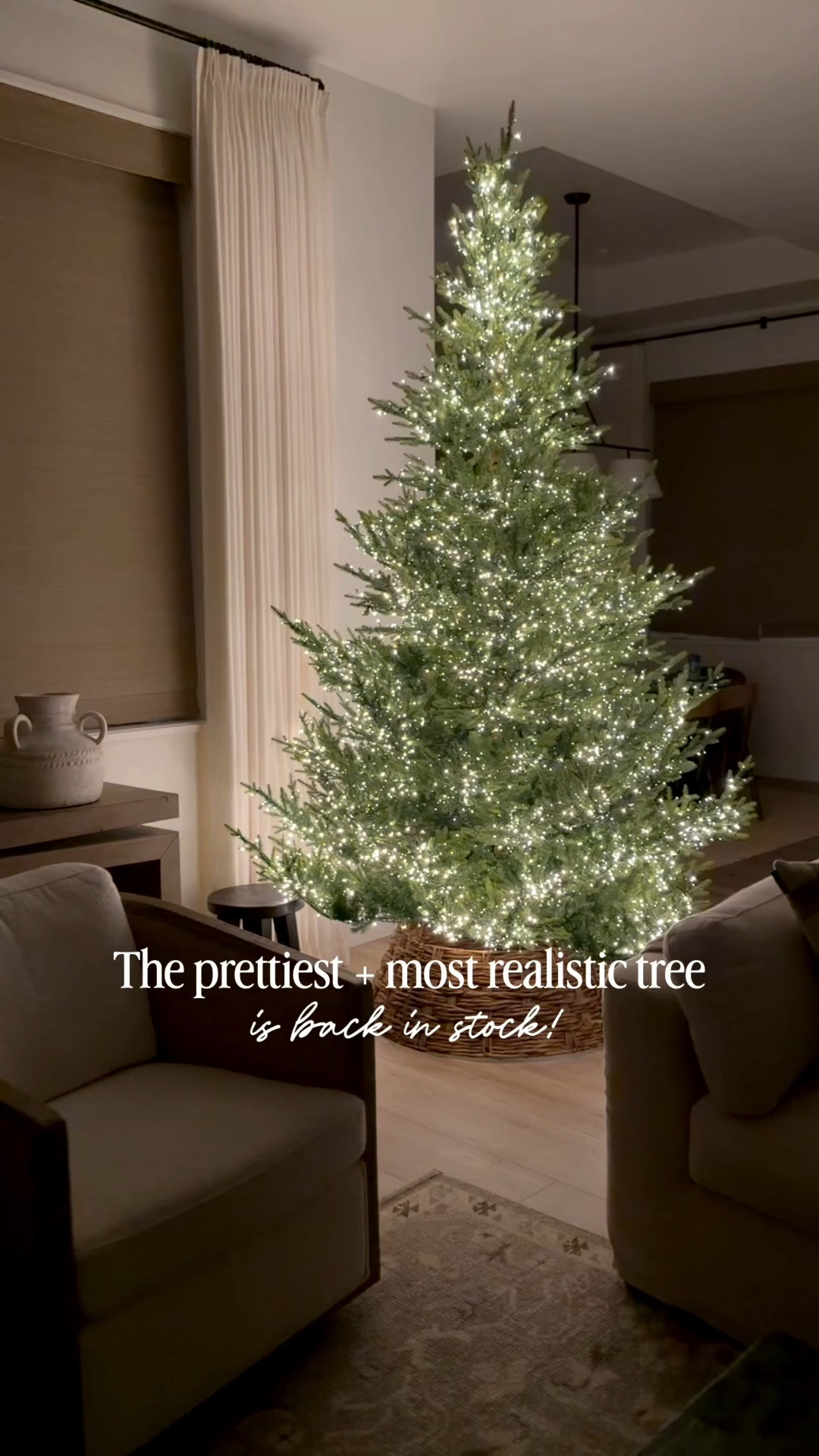The prettiest + most realistic Christmas tree! 😍 She’s so pretty but spendy. Available in 7’ and 9’, features 8,000 lights and a timer. I debated this tree last year and so happy I got it before it sold out. Truly is beautiful!

#christmasathome #christmastree

#LTKHome #LTKSeasonal