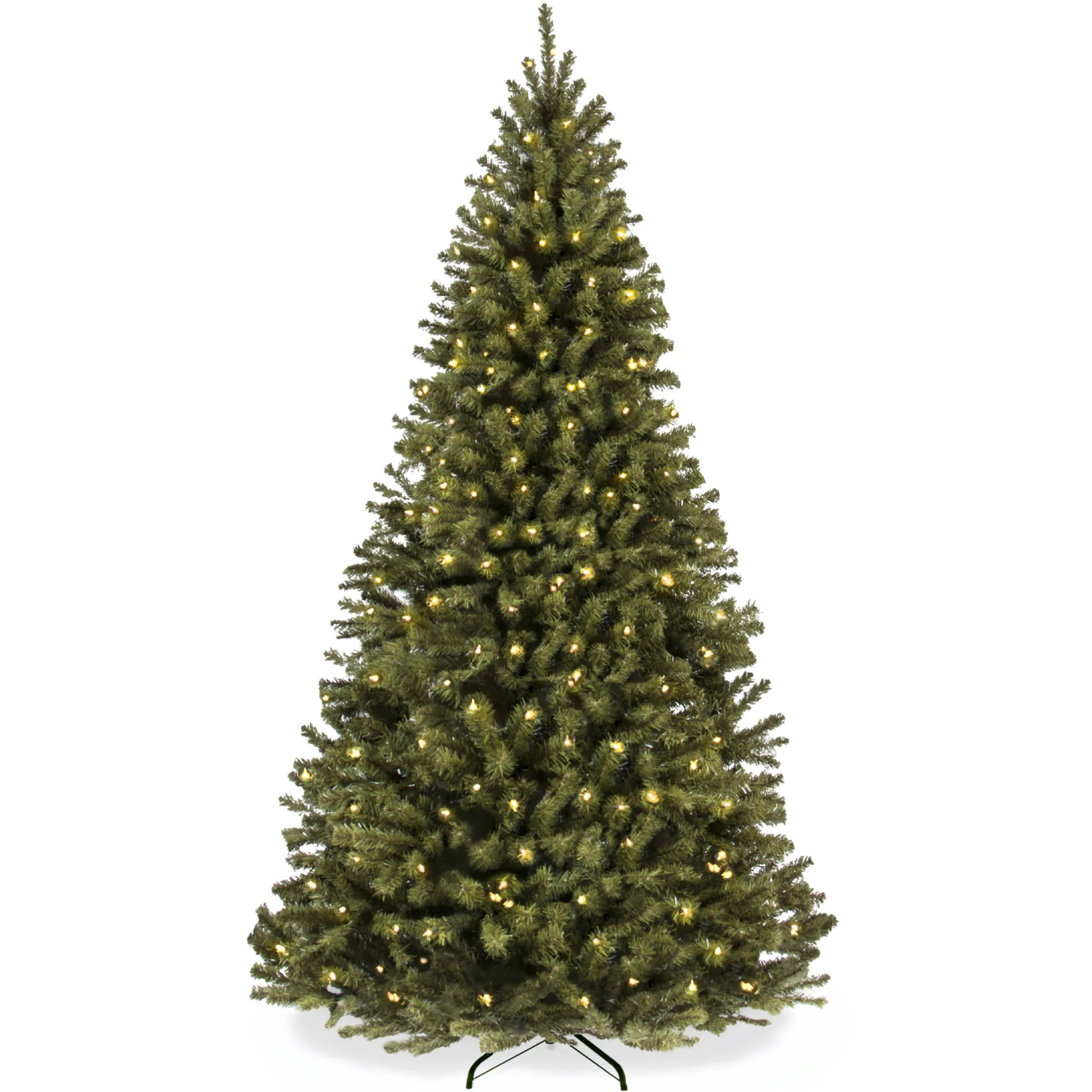 Best Choice Products 6ft Pre-Lit Spruce Hinged Artificial Christmas Tree in Green w/ 250 Incandescent Lights, Foldable Stand | Walmart (US)