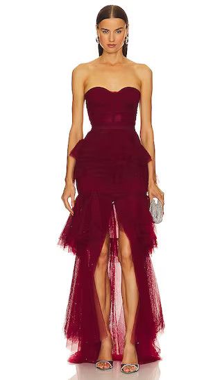 x REVOLVE Alai Gown in Oxblood | Holiday Party Dress | Revolve Dress |  | Revolve Clothing (Global)