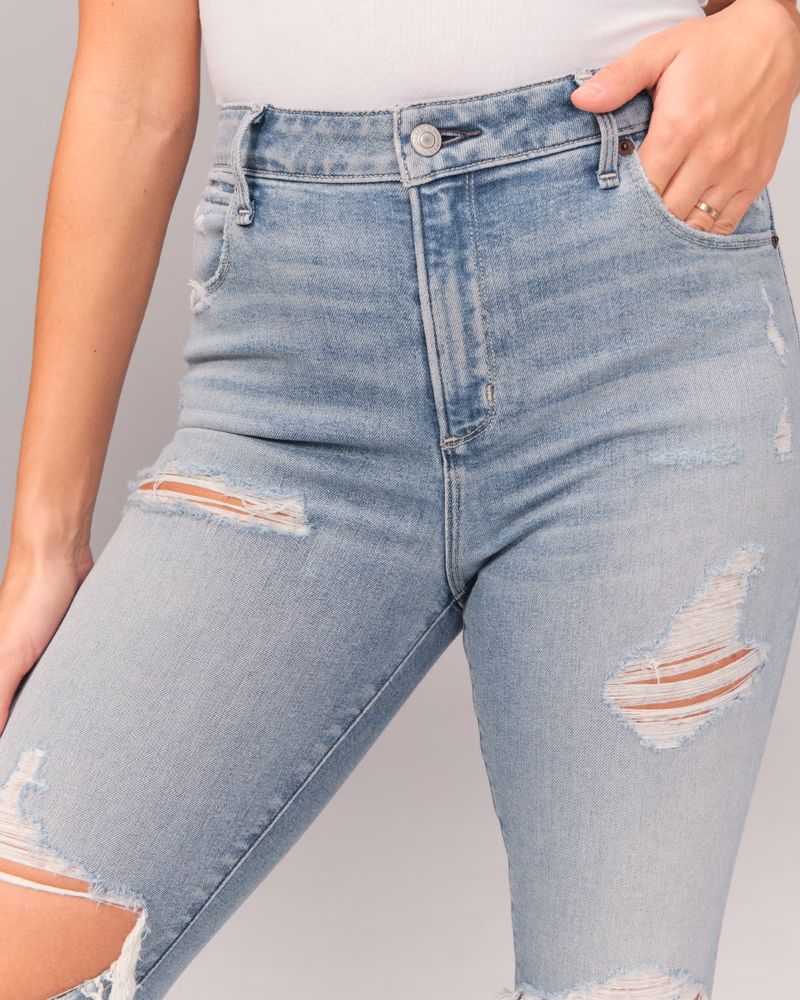 Women's High Rise Super Skinny Ankle Jeans | Women's Up To 50% Off Select Styles | Abercrombie.co... | Abercrombie & Fitch (US)