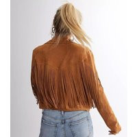 Women's Fringe Leather Jacket, Brown Suede Ladies Jacket, Western Jacket/ Gift For Her. Easter | Etsy (US)