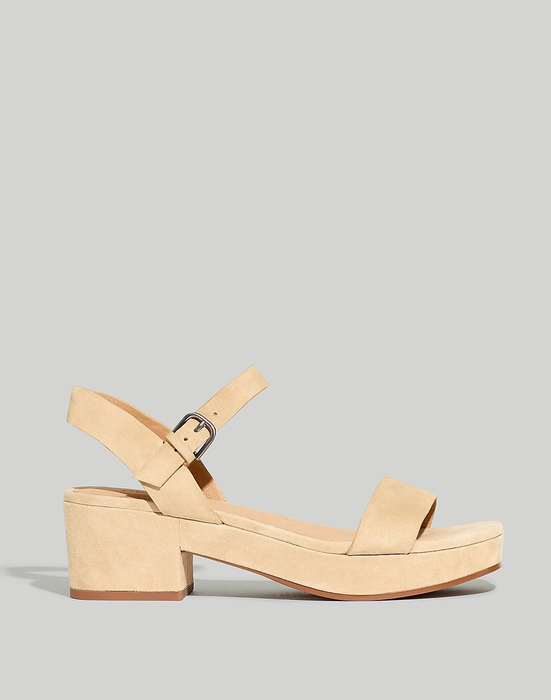 The Lina Platform Sandal in Suede | Madewell