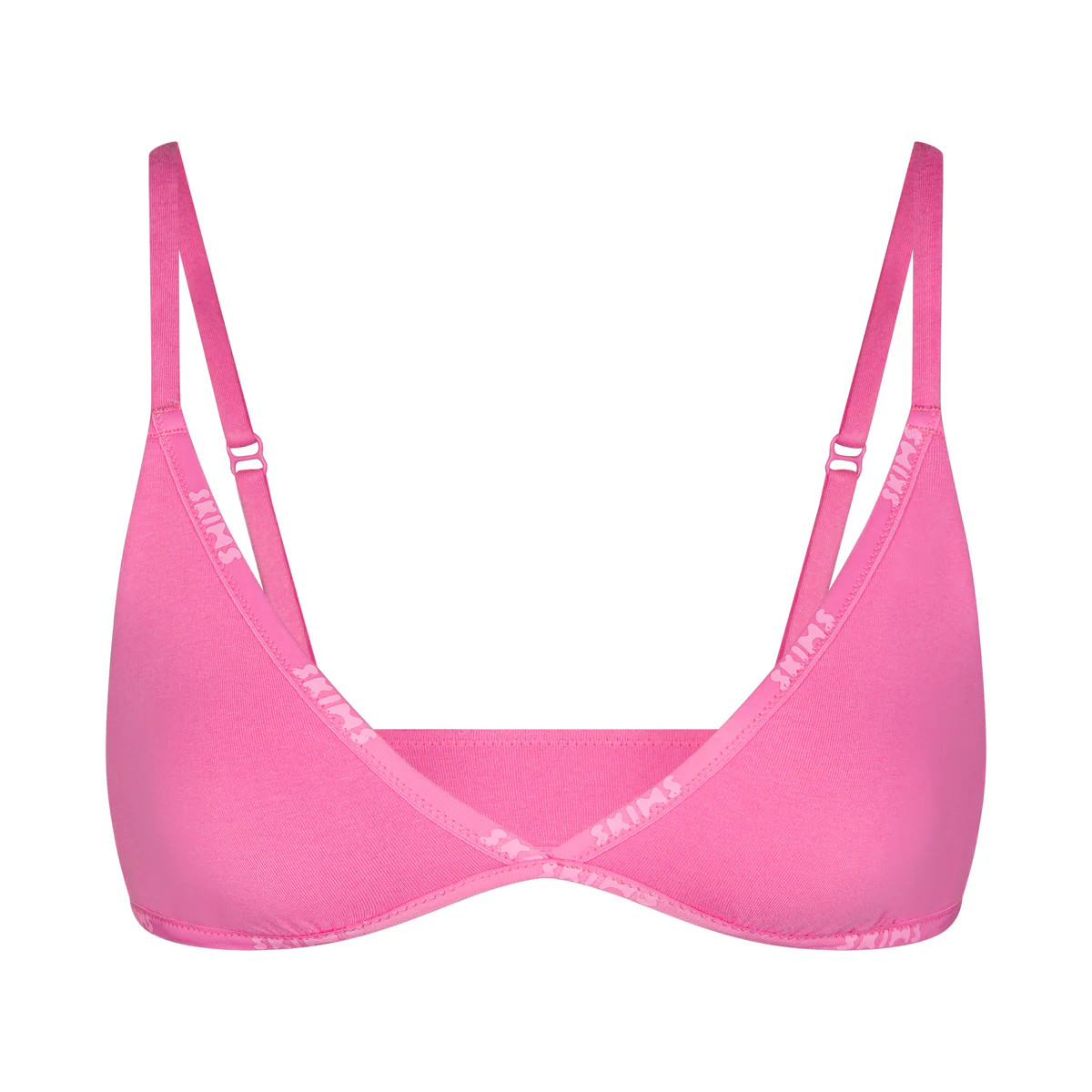 COTTON LOGO MINI TRIANGLE BRALETTE | SKIMS (US)