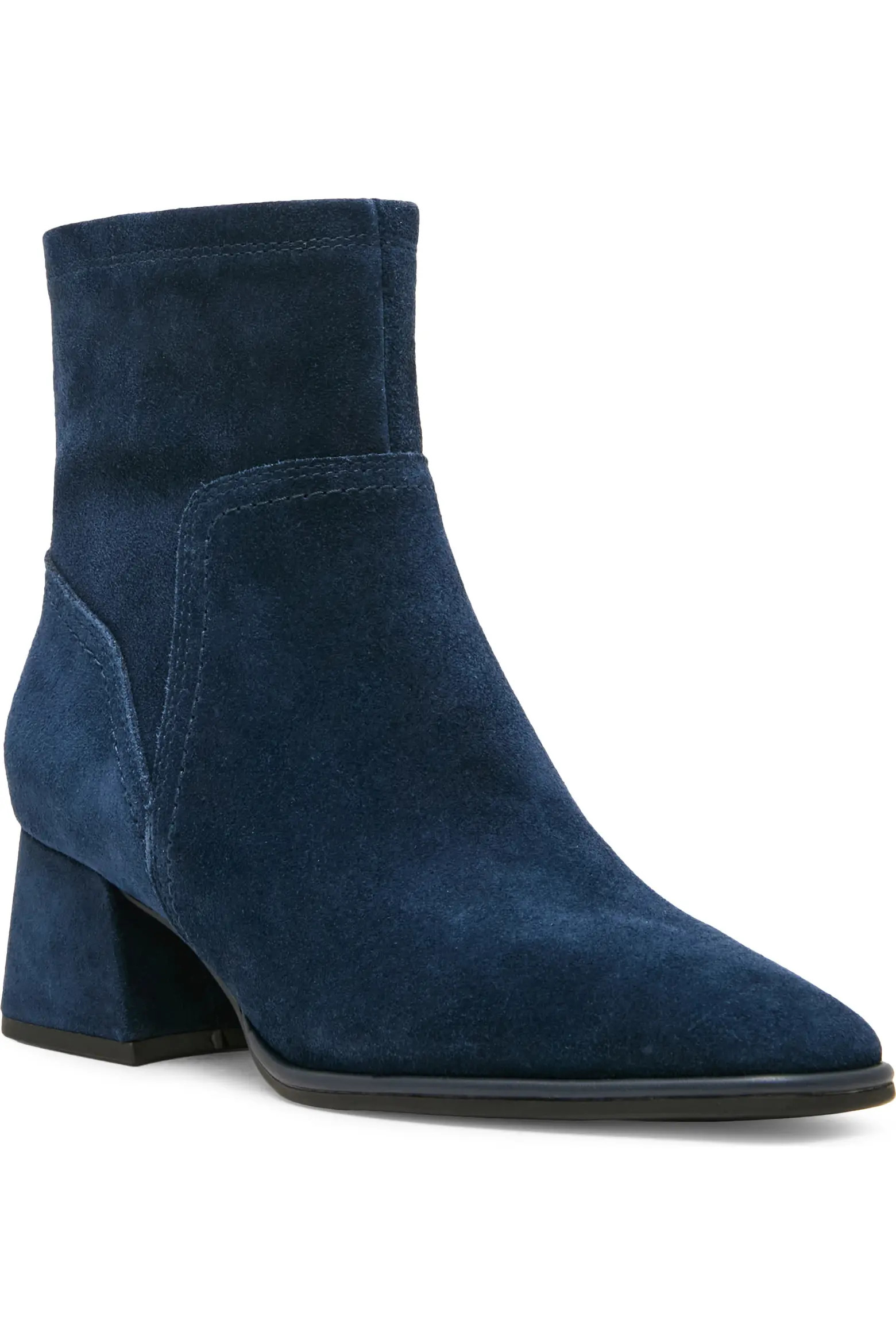Blondo Marina Waterproof Stretch Suede Block Heel Bootie (Women) | Nordstrom | Nordstrom