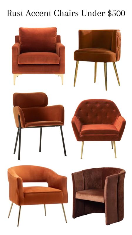 Rust Accent Chairs Under $500

#LTKstyletip #LTKFind #LTKhome