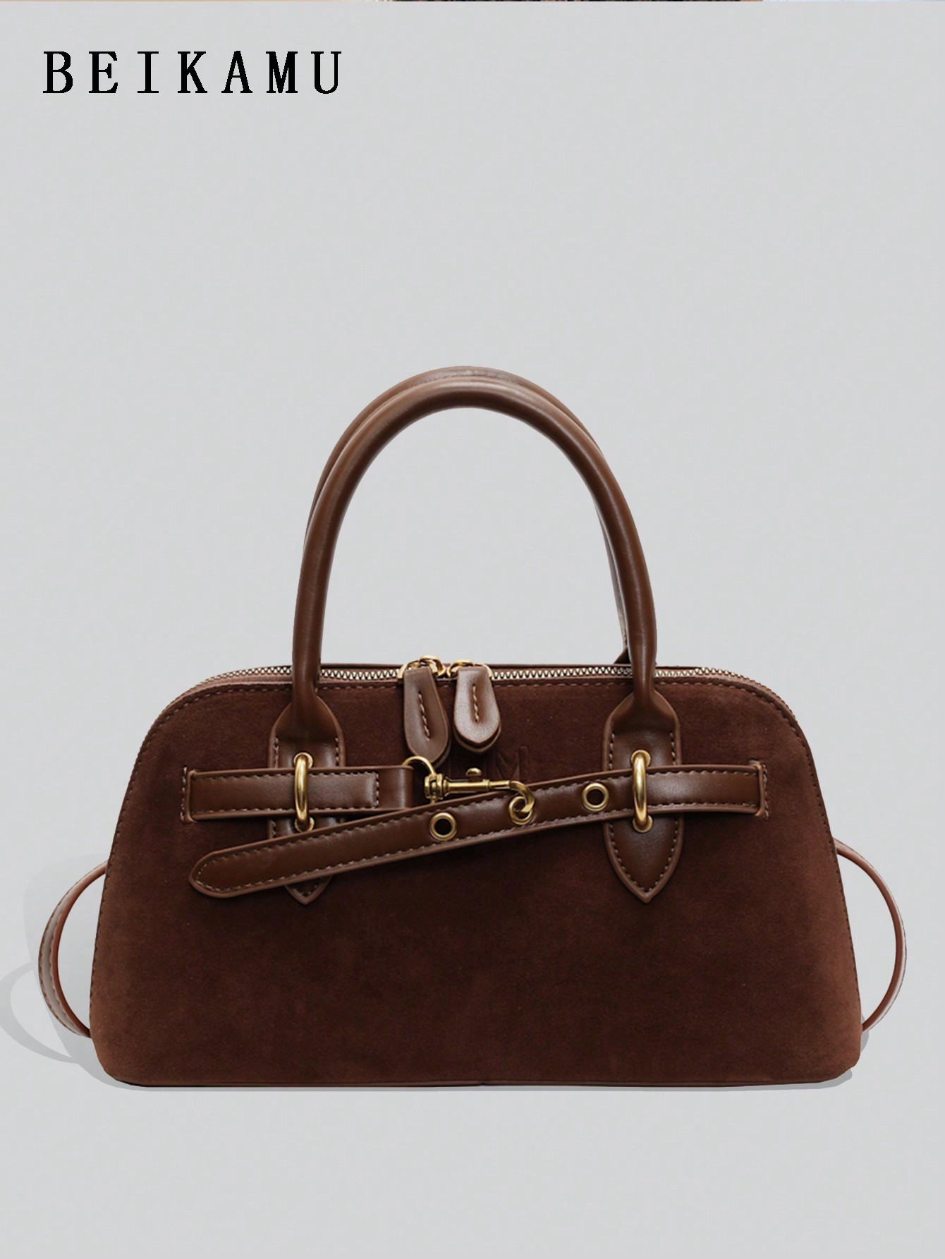 1pc BEIKAMU Vintage Suede Texture Handbag, Fashionable Versatile Shoulder Bag | SHEIN USA | SHEIN