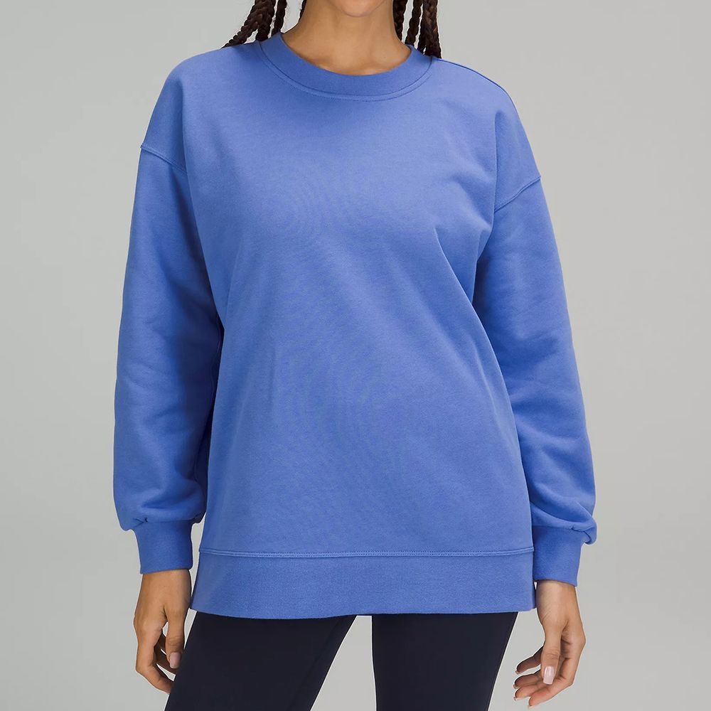 lu Oversized Crew Long Sleeve Fitness Yoga Sweatshirt Top omens yoga outfits Clothing Sweater Win... | DHGate