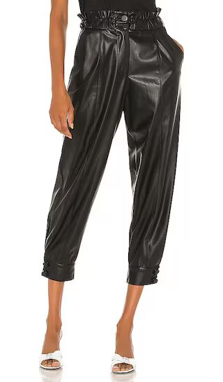IORANE X REVOVLE Vegan Leather Trouser in Black. - size XS (also in L, S) | Revolve Clothing (Global)
