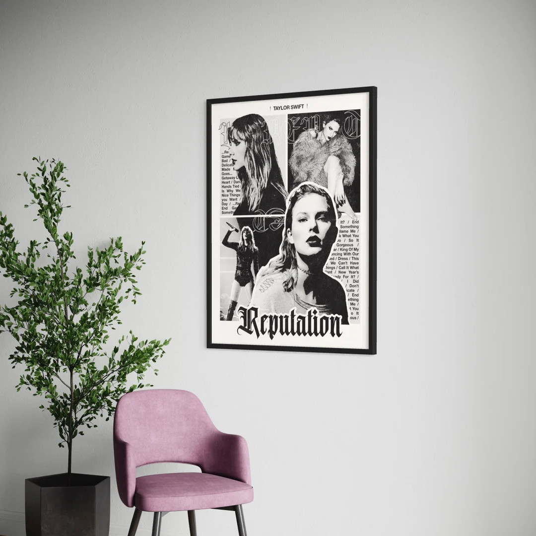 Taylor Swift Reputation Album Poster Print Music Canvas Wall Art for Modern Home & Office Decor U... | Etsy (US)