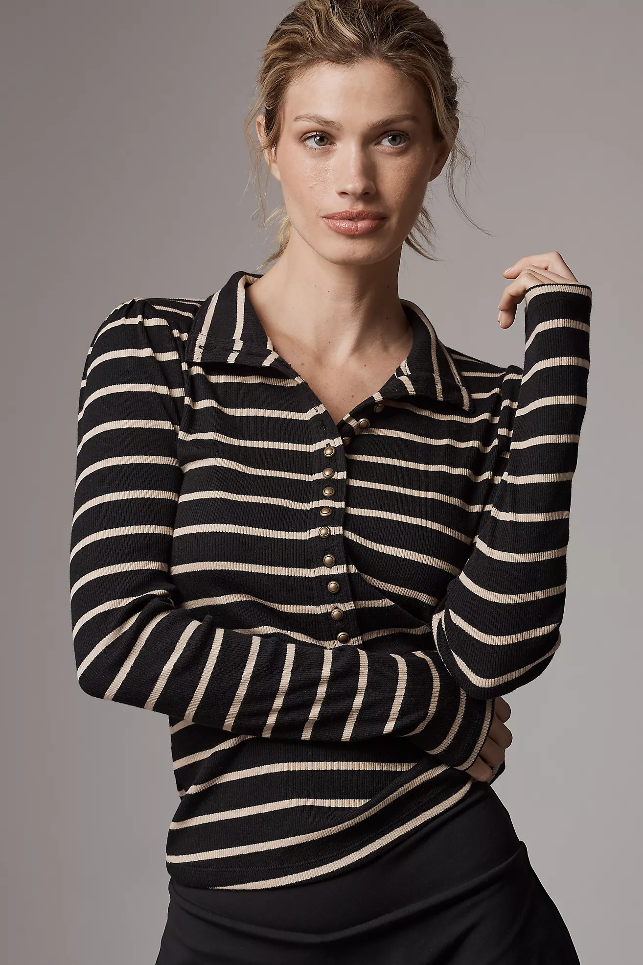 Pilcro Slim Buttondown Long-Sleeve Top | Anthropologie (US)