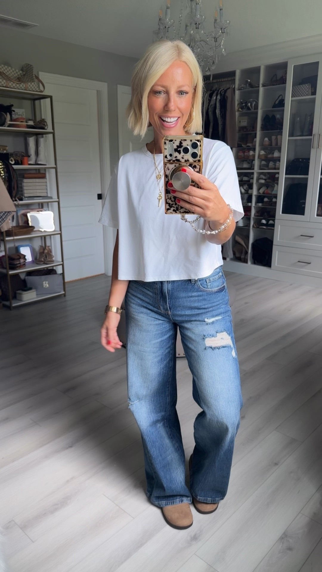 Jeans size 5
Tee small
Shoes TTS!

#LTKmomlife #LTKootd #LTKSeasonal
