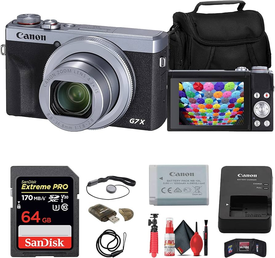 Canon PowerShot G7 X Mark III Digital Camera (Silver) (3638C001) + 64GB Memory Card + Card Reader... | Amazon (US)