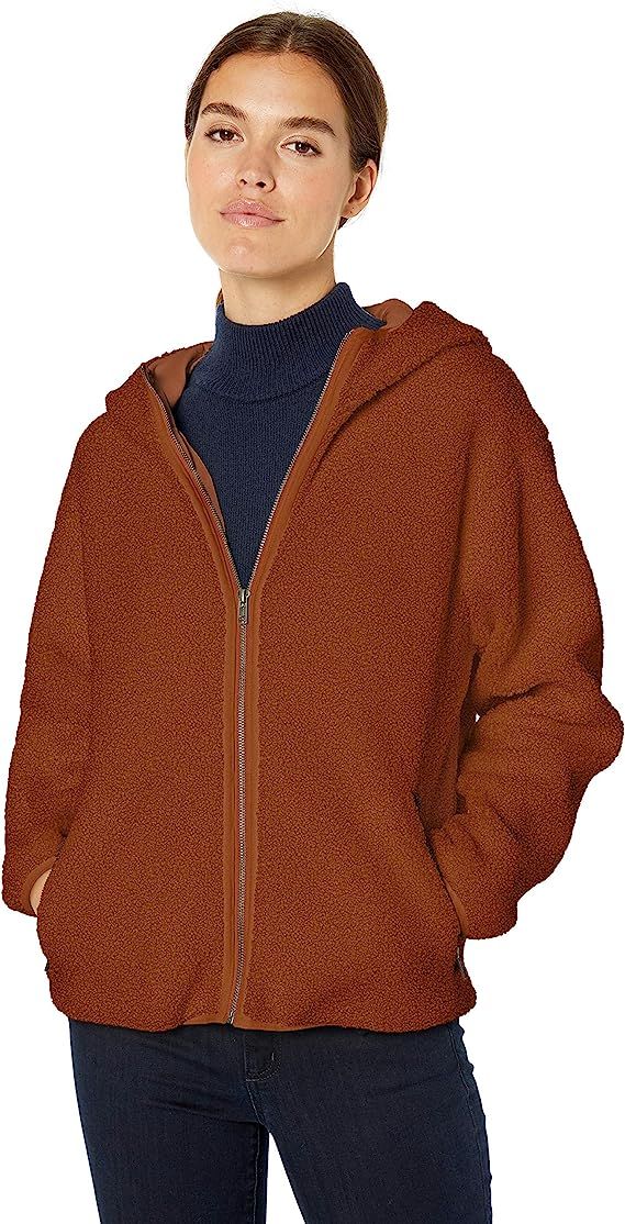 Daily Ritual Women's Teddy Bear Fleece Hooded Zip Jacket | Amazon (US)