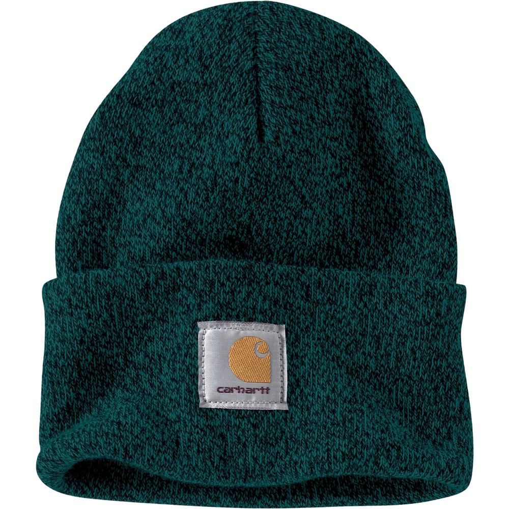 Carhartt Men's OFA Hunter Green Acrylic Watch Hat, 303-Hunter Green/Black | The Home Depot