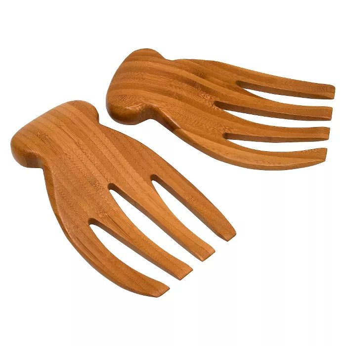 Lipper Bamboo Salad Hands With Knob Handles | Target